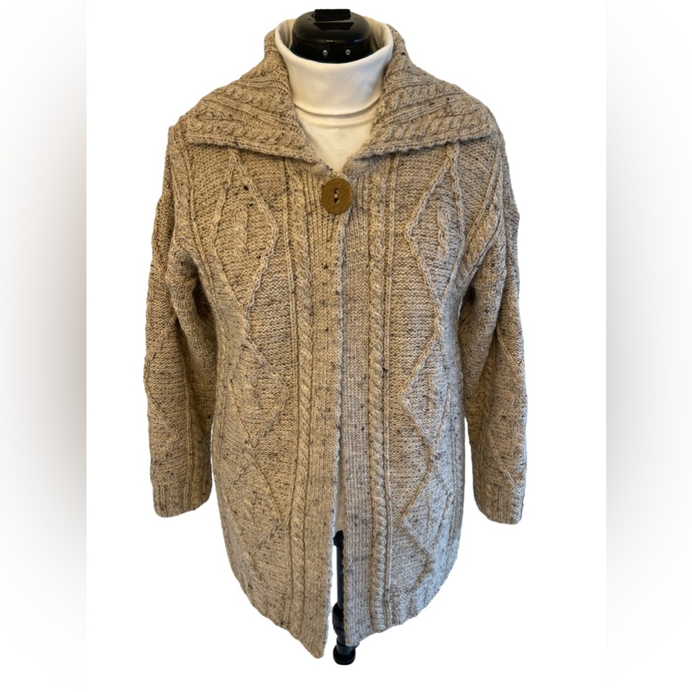 Irish Wool Cardigan Sweater